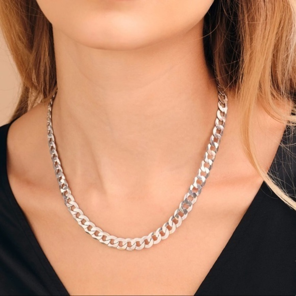 Sterling Silver Diamond Cut 5mm Curb Chain